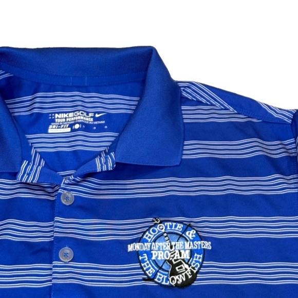 NIKE GOLF Dri-Fit Tour Performance Polo Shirt; Monday After Masters; Blue; Large - Picture 2 of 5